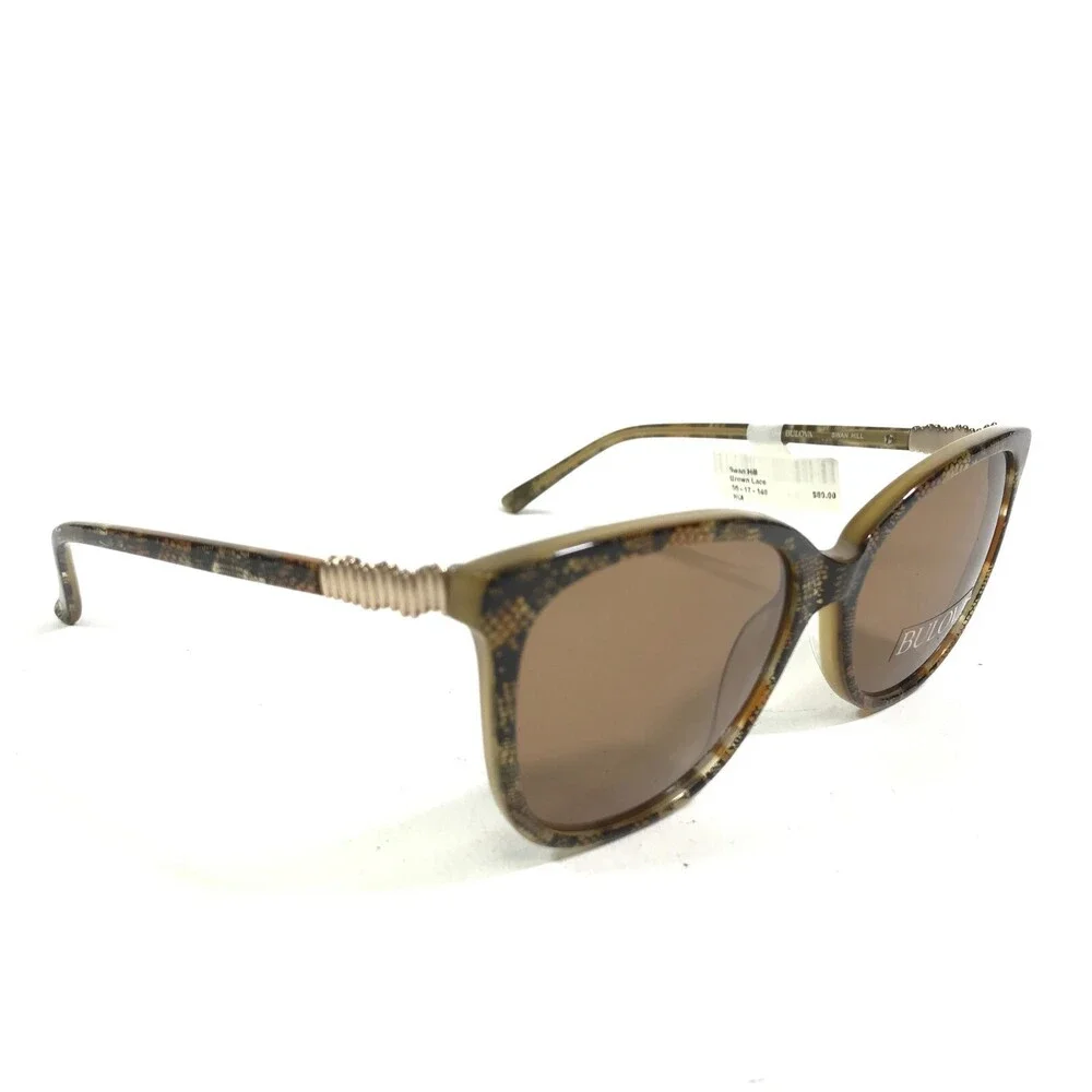 Bulova Sunglasses Swan Hill BROWN LACE Cat Eye Frames with Brown Lenses